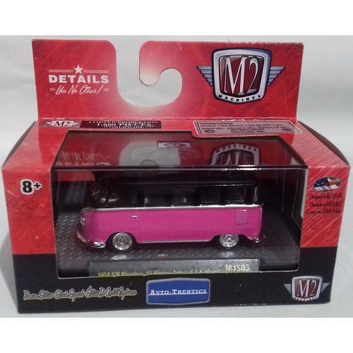 Diecast Mobil M2 Machines 1/64 Volkswagen Pink - Microbus
