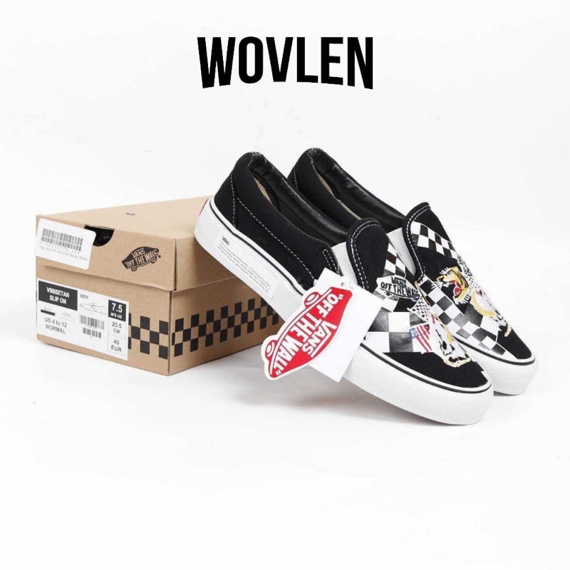 Sepatu Vans Slip On V98 Isetan Black White