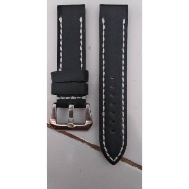 Tali jam strap kulit original expedition ukuran 22mm warna hitam.