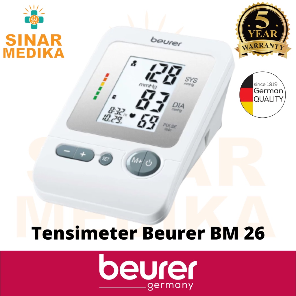 TENSIMETER BEURER BM 26 . ALAT PENGUKUR TEKANAN DARAH BEURER BM26 . TENSI METER DIGITAL LENGAN ATAS