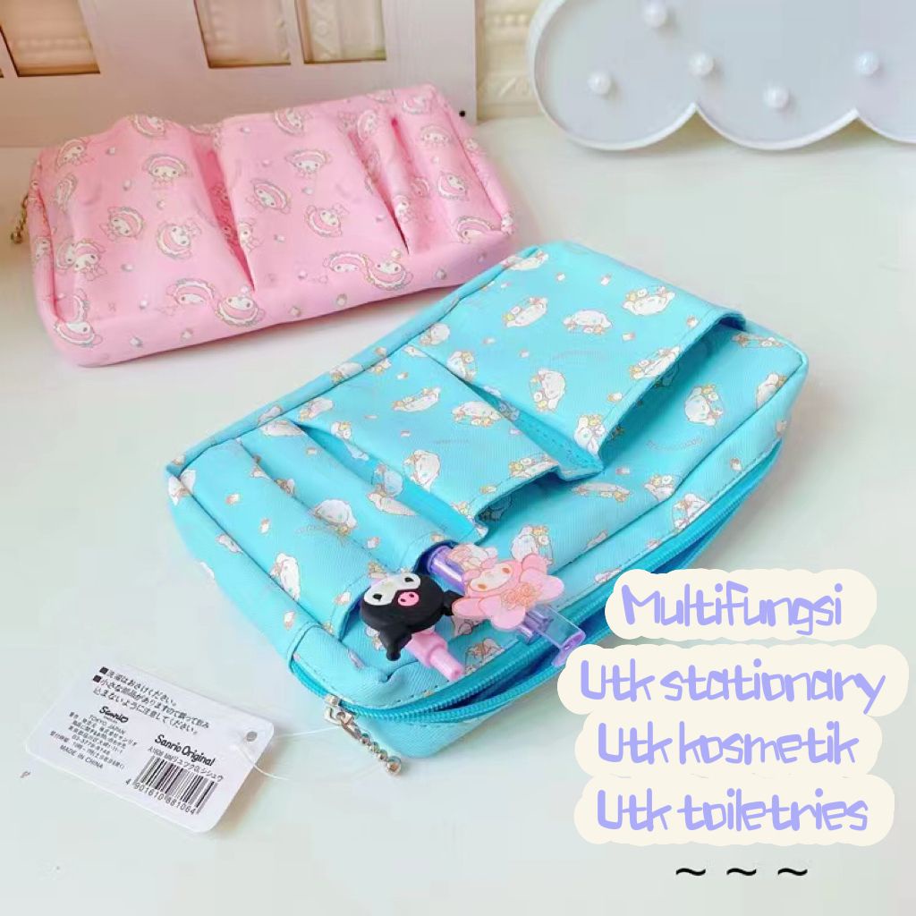 Dompet serbaguna pouch sanrio TU077 hello kitty melody cinamoroll kuromi pompurin clutch storage organizer