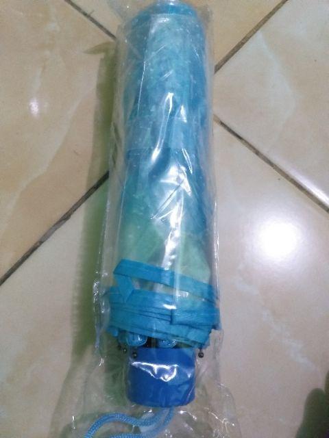 P5l Yesello Payung Lipat Jepang Motif Transparan Cherry Blossom - E023 - Blue