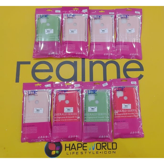 CASE REALME C15 SOFT TOUCH SILICON - MOTIF 3 VARIAN WARNA