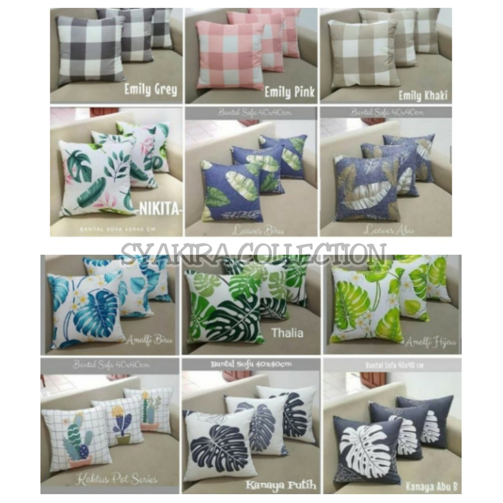 Sarung Bantal Sofa 40x40 Cover Cushion