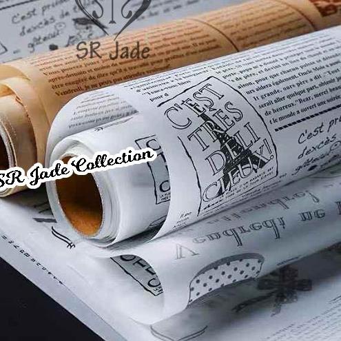 Kaulus Baking Paper Cooking Paper Newspaper Vintage Kertas Roti Baking - Brown (Coklat)