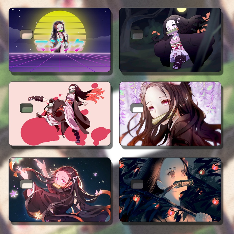 

Nezuko Demon Slayer Hologram Skin / Sticker kartu ATM