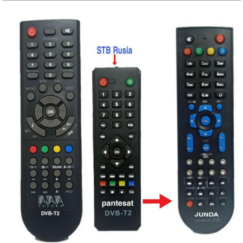 Remote Universal Receiver Parabola STB Set Tv Box  Pantesat Venus Matrik Dll RM Junda 056 Plus