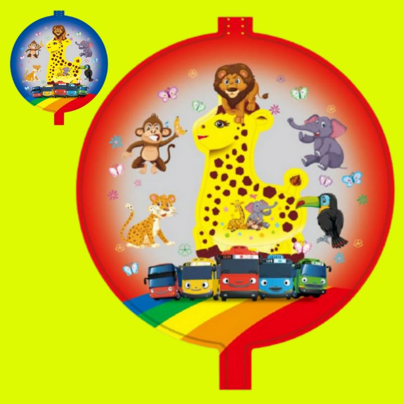 1pack ISI DOBEL JERAPAH (BALON GAS/FOIL/TERBANG/KARAKTER )