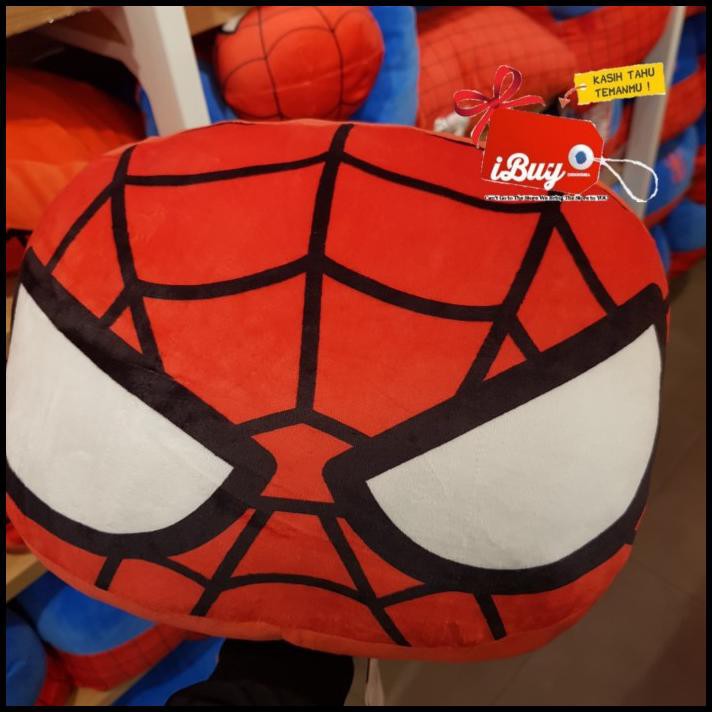 Miniso Cute Spiderman Bantal Meja Dengan Lubang Untuk Tangan