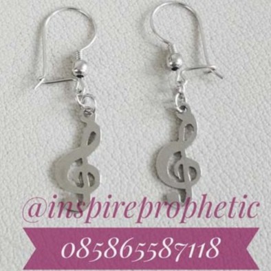 Anting Kunci G. Anting Not Balok. Anting Kecapi. Partitur. Music. Anting Musik. Alat Musik. Monel