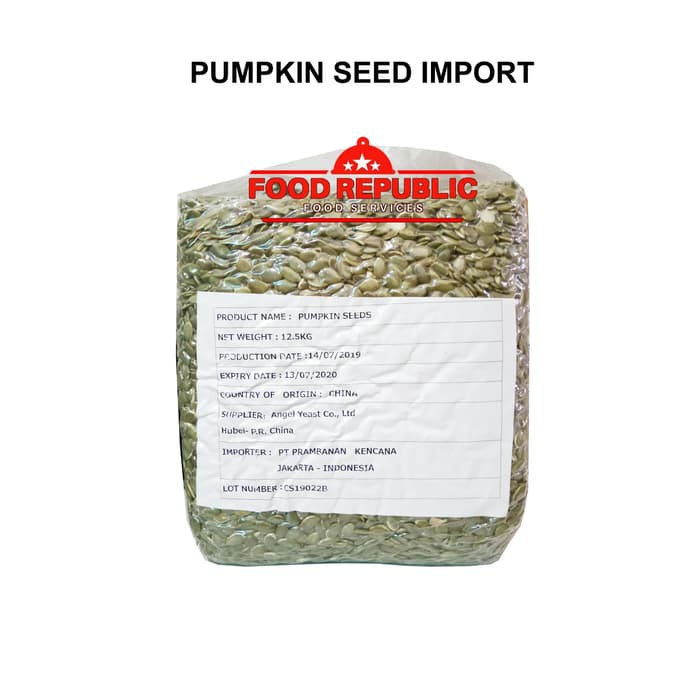

PUMPKIN SEED - BIJI LABU - PEPITA 500 GR REPACK HALAL PRODUK IMPORT
