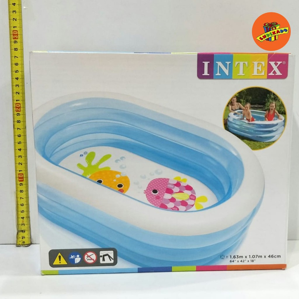 KOLAM RENANG - KOLAM KARET INTEX OVAL 1,63m x 1,07m x 46cm