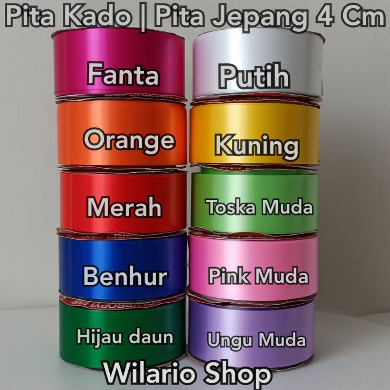 Pita Kado Jepang 1.5 Inch | Pita Jepang  4 Cm | Pita 4 Cm [PER ROLL]