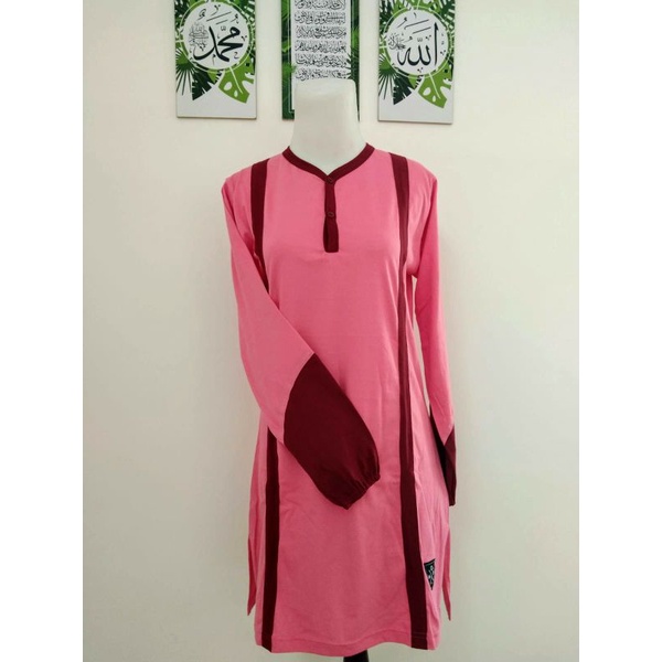 KALANI TUNIK Pink Salem-marun Kaos Polos Busui Friendly Adem Halus Nyerap Keringat