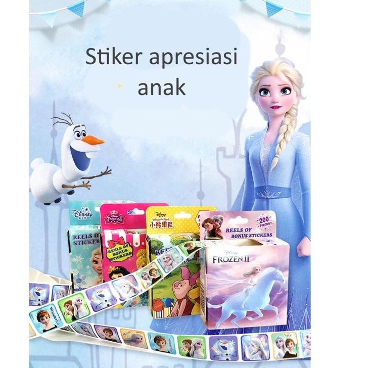 

や Sticker Roll Hologram Mainan Sticker Karakter Frozen Disney 200pcs /PVFYR Lagi ready