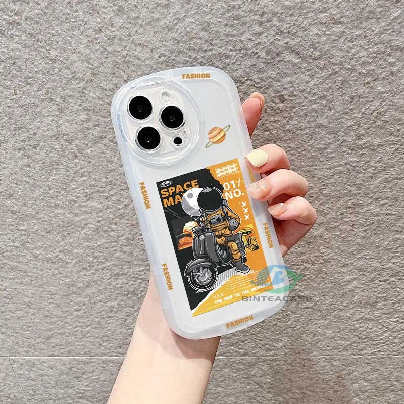 Casing TPU Realme 5 5i 6i C3 C35 C21Y C25Y C21 RealmeC11 2021 C25 C15 C12 C2 Motif Astronot