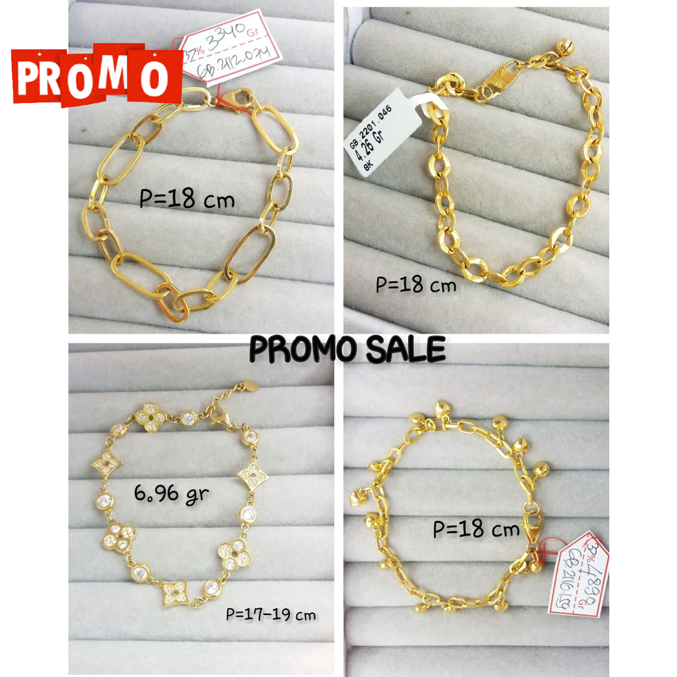 Gelang promo kadar 8karat model rantai fashion dewasa