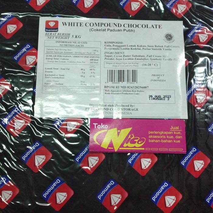 

Terbatas Diamond White Compound 5 Kg / Coklat Putih 5 Kg Khusus Grab & Gojek 097