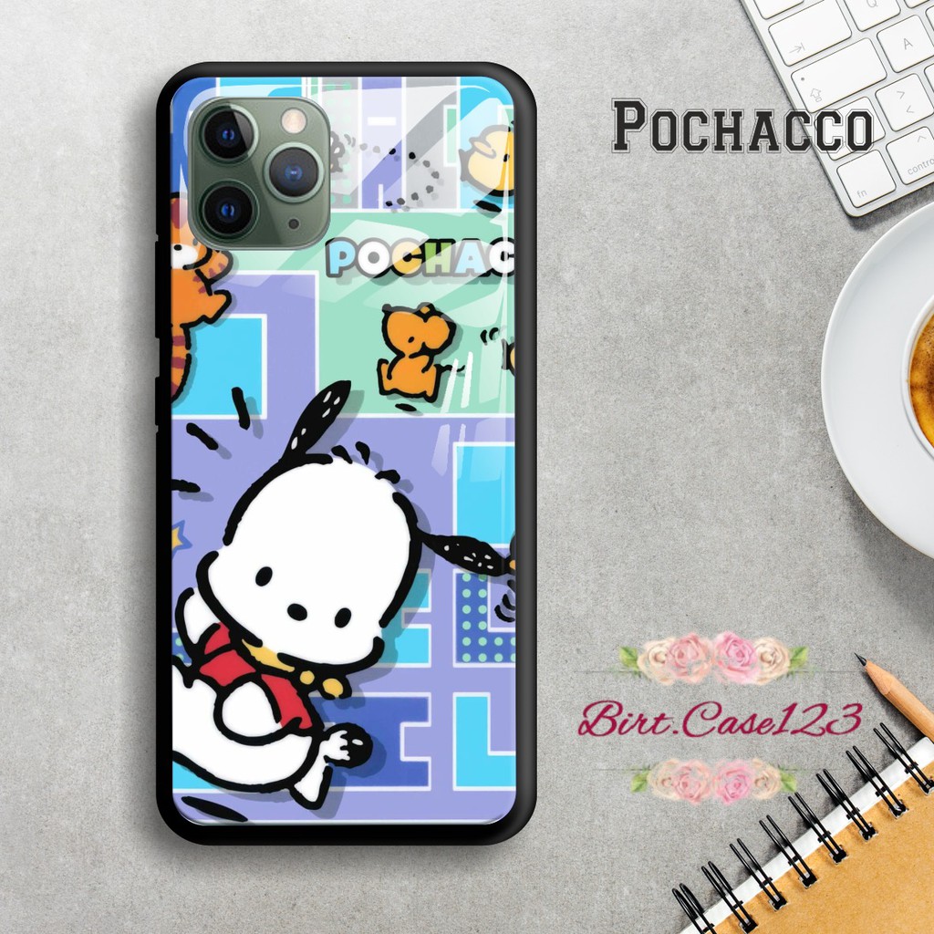 Back case glass POCHACCO Oppo A3s A1k A5 A9 2020 A7 F9 A5s A31 A52 a53 A92 A37 A57 A59 A71 BC1533