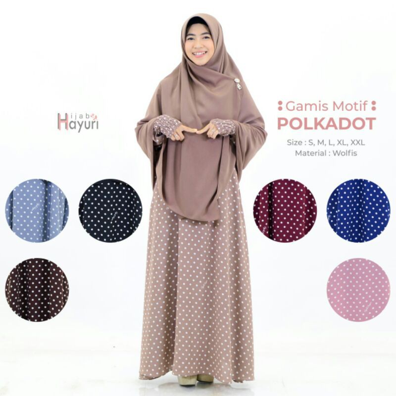 Gamis Motif Polkadot