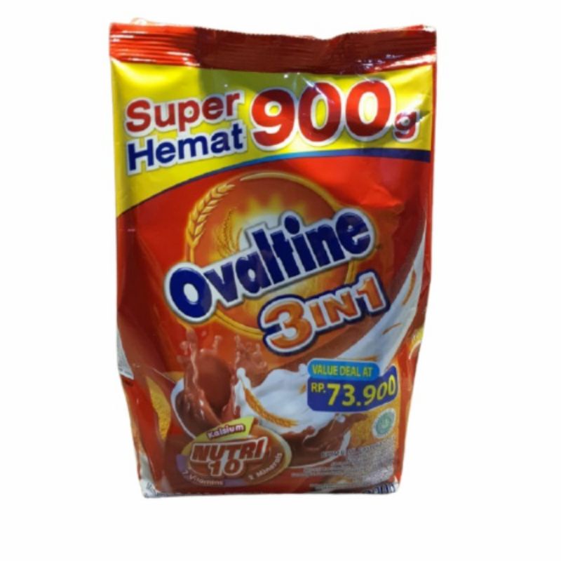 

Ovaltine Susu Cokelat 3in1 Coklat 3 in 1 Nutri 10 Susu Bubuk 900Gr