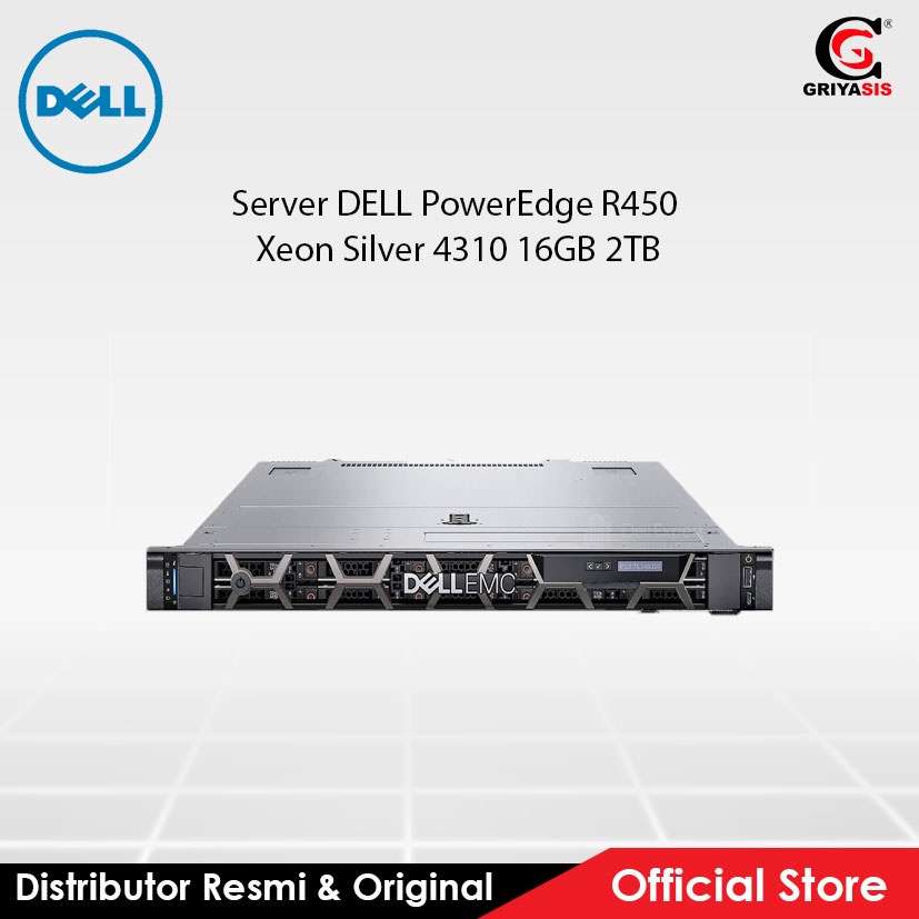 Jual Server DELL PowerEdge R450 Xeon Silver 4310 12 Core RAM 16GB HDD ...