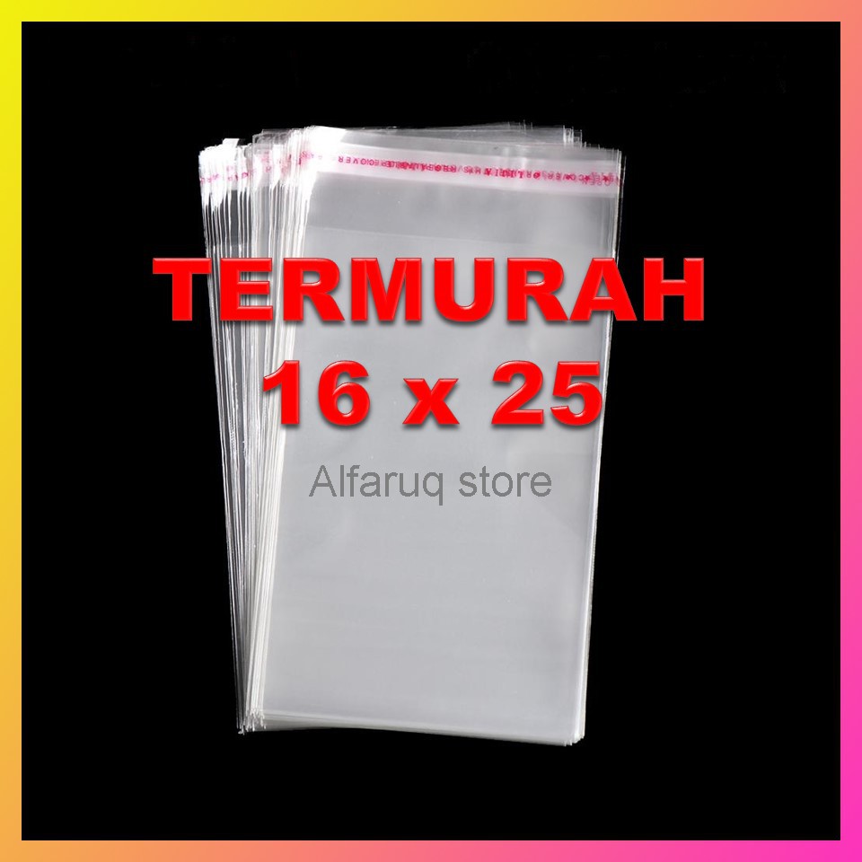 Plastik OPP 16x25 (100 Lembar) / Plastik OPP Lem / Plastik OPP Undangan