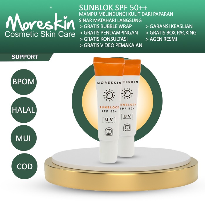 Moreskin Sunblock SPF 50+ Original Series | Mencegah Kulit Terbakar Sinar Matahari