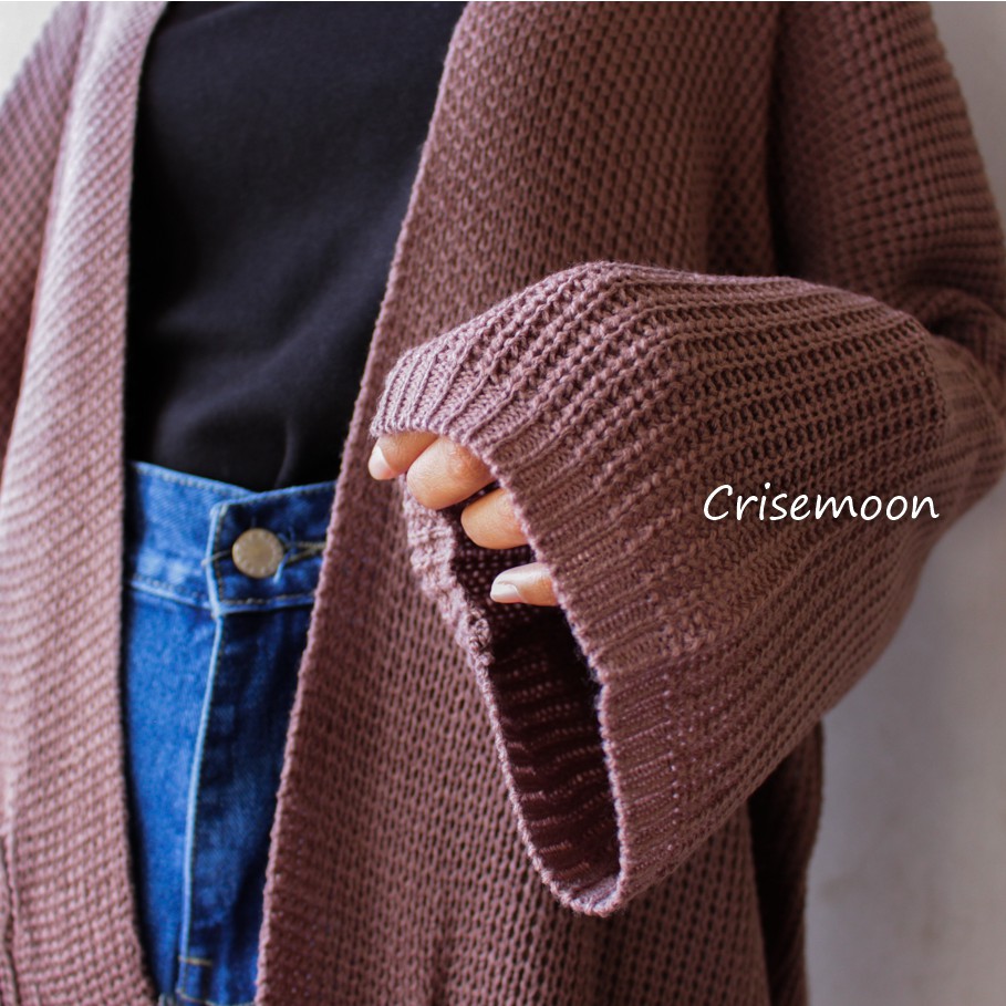 (REALPICT)Kardigan Oversize Rajut Wanita