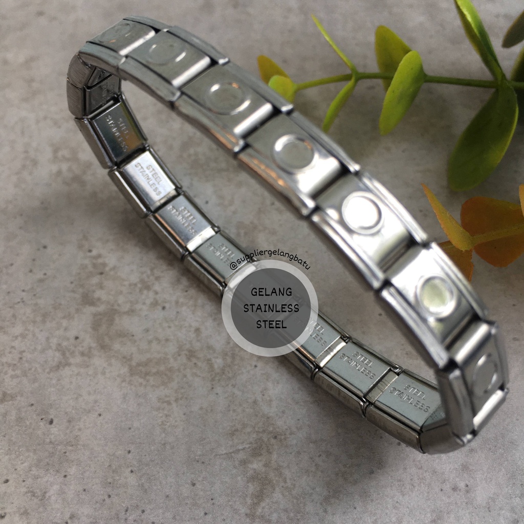 GELANG STAINLESS STEEL 316L TITANIUM KESEHATAN PRIA WANITA Original