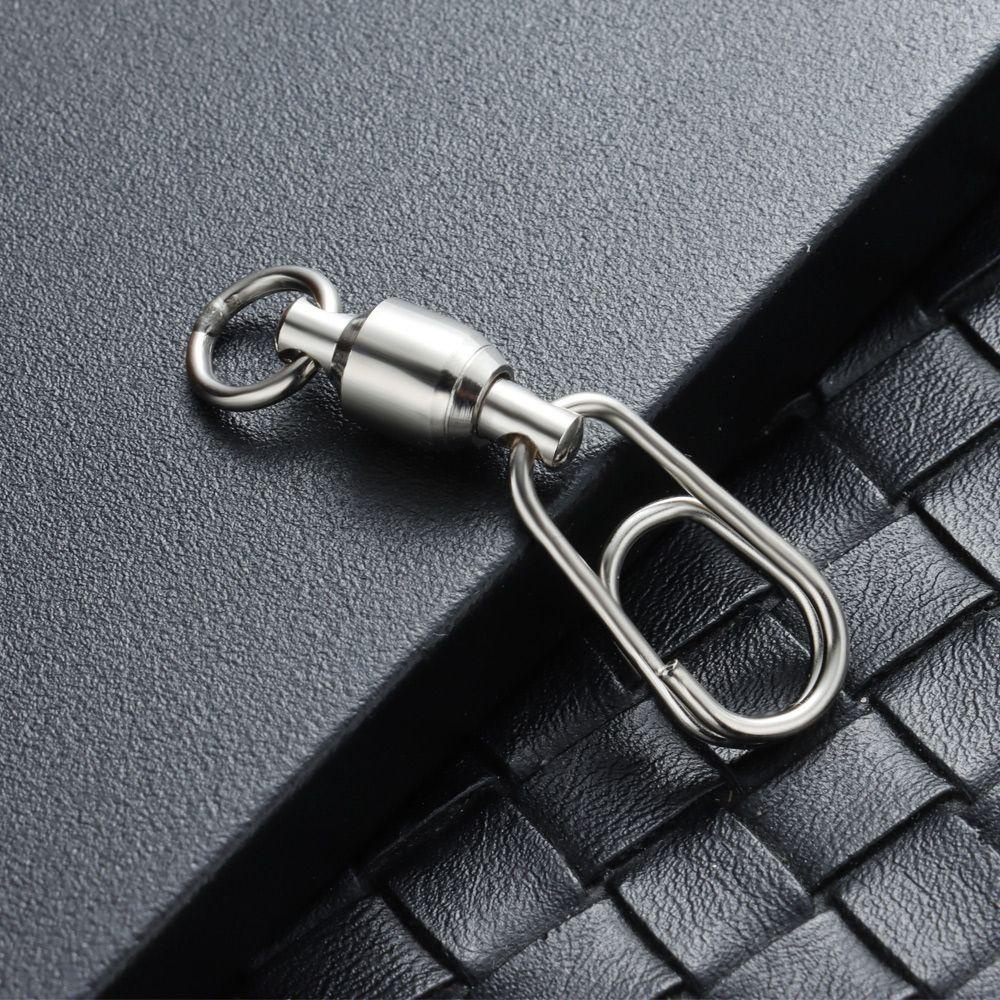 Agustinina Oval Split Rings Bearing Putar Aksesoris Memancing Alat Pancing Jig Rolling Swivel 8-bentuk Ring Lure Connector
