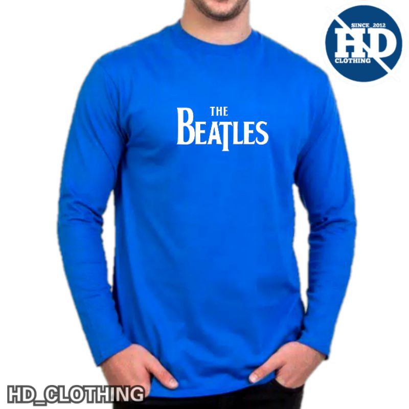 Baju kaos musik lengan panjang band the beatles