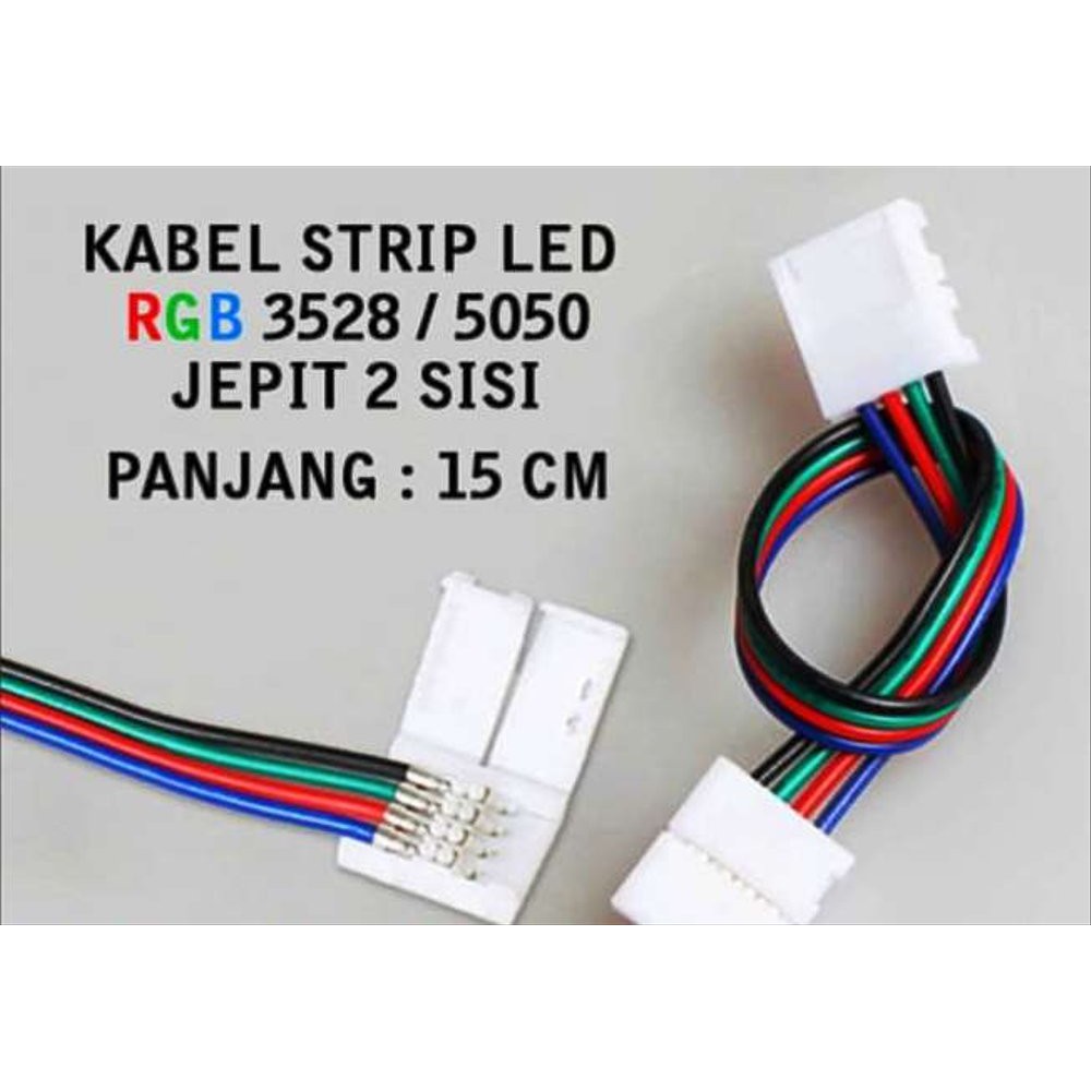 [DEV-9016] KABEL JEPIT 2 SISI LED STRIP RGB 3528/5050