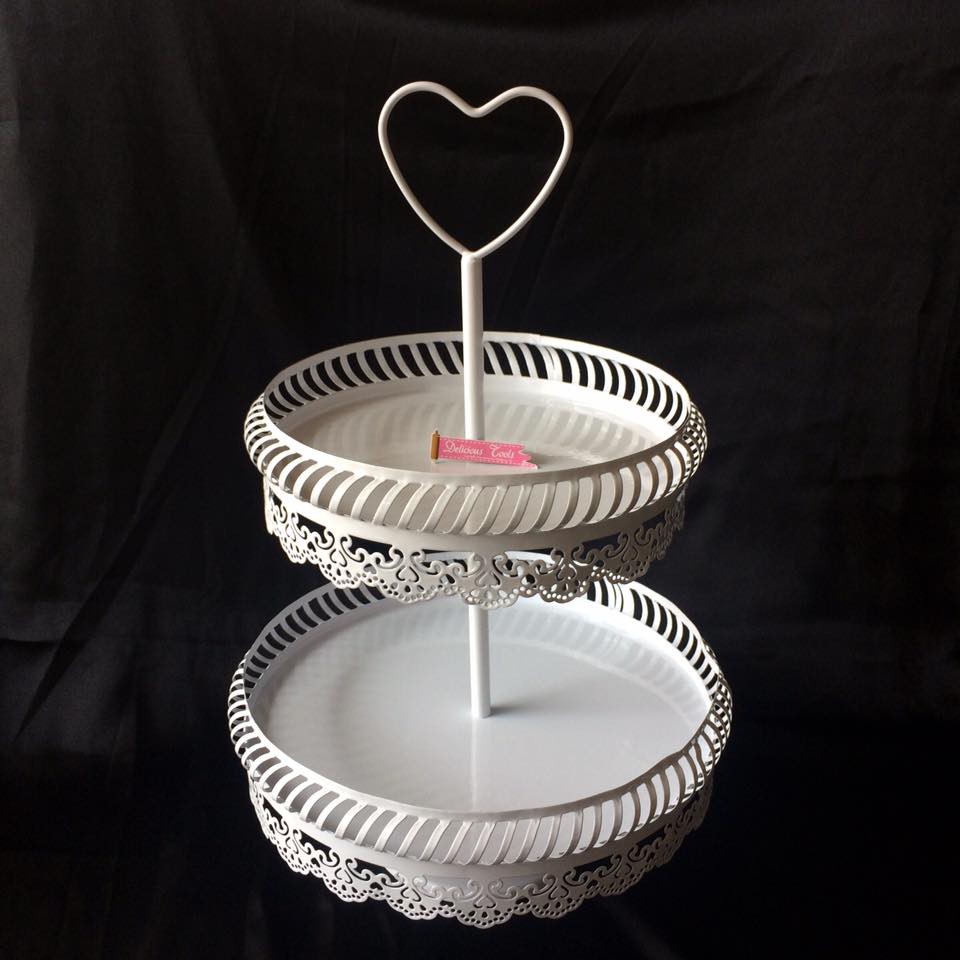 ST092 2Tier Round Heart cake stand cupcake stand cakepop stand