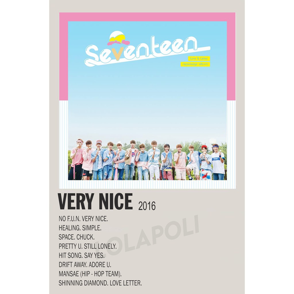 Poster Cover Album K-Pop Very Nice - Seventeen