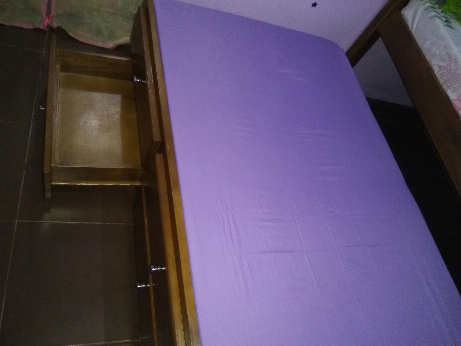 Ranjang Jati Anak Dengan Sorong 90x200 Kokoh