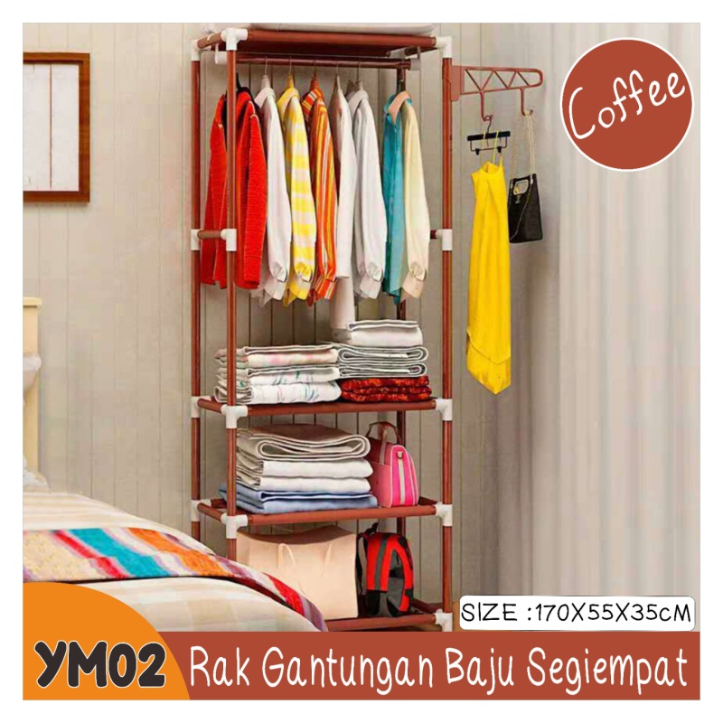 Stand Hanger Single Stand Hanger Baju Rak Buku Pakaian Rak Serbaguna - Dunia Rumah88