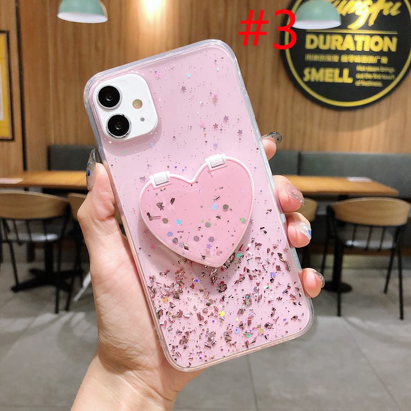 Pretty Purple Love Mirror Soft Case SAMSUNG S8 S9 S10 Plus Note 8 9 10 A50 A50S A30S