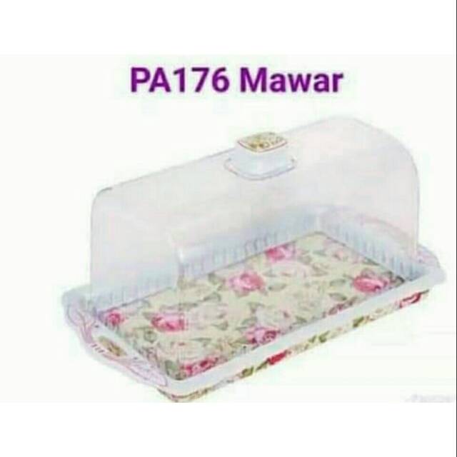 Vicenza Piring Kue Persegi Tray Square Cake Plate PA176 Motif Mawar