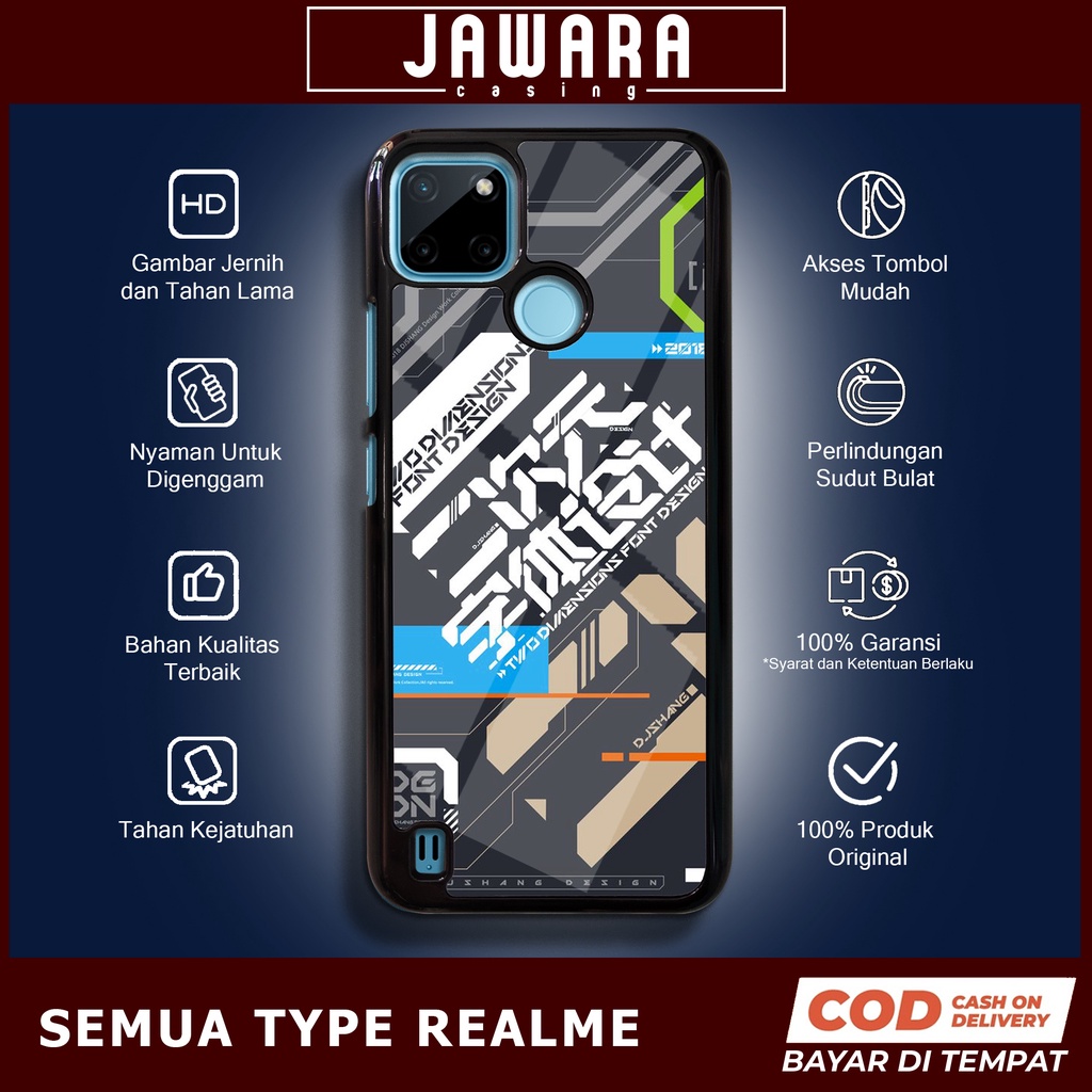 Case Realme C21Y C25Y Casing Hp Realme C21Y C25Y Premium Glossy Jawara Casing [JPNR] Kesing Hp Aesth