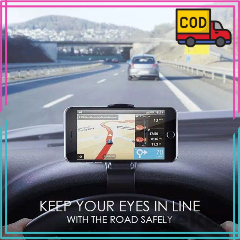 Holder Jepit HP Handphone Dashboard Mobil Universal - Pegangan HP Mobil