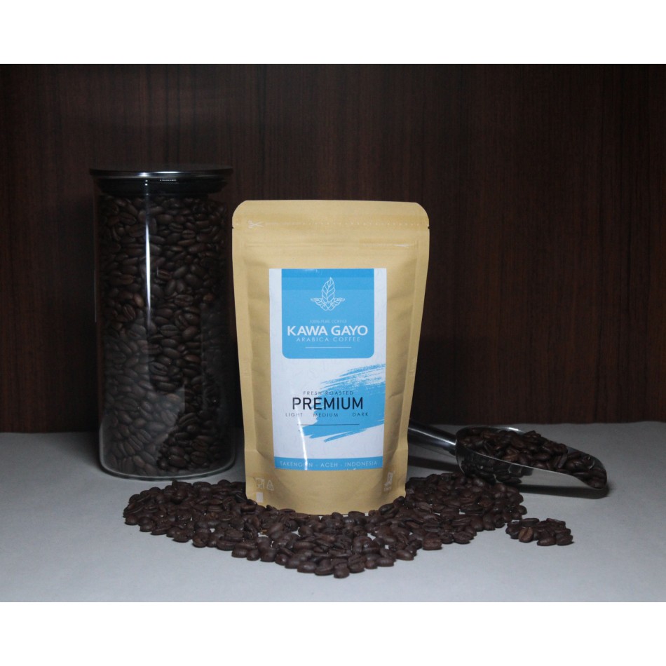 

Kopi Arabika Gayo Premium 250 gram. semiwash / wet hull / gayo proses. Grade 1