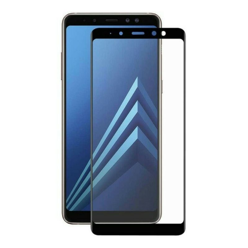 Full Cover Tempered Glass Warna 5D / 6D / 9D Samsung A8 2018 - Hitam