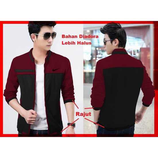 [Jaket Nike RD CL] jaket pria diadora maroons