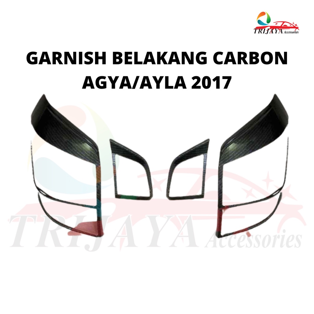 Garnish Belakang Carbon Agya/Ayla 2017