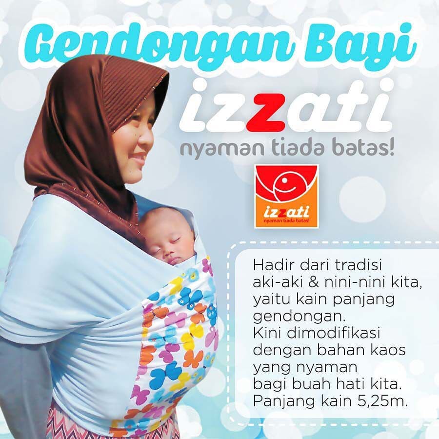 Gendongan Bayi Izzati Babywrap Cantik Modern Gaya Kangguru Modern Berkualitas Depan Lilit Samping Shopee Indonesia