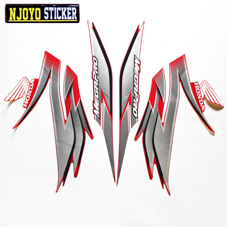 STIKER STRIPING MEGA PRO PRIMUS 2009 MERAH