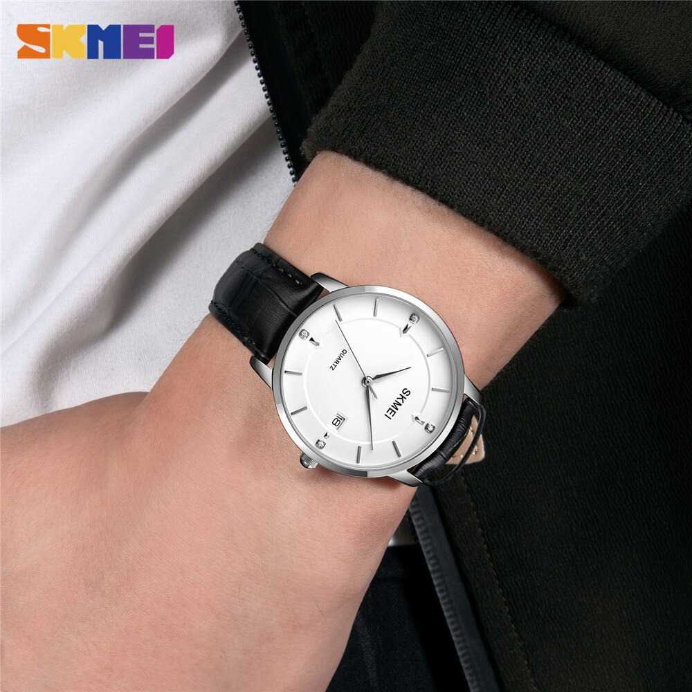 IDN - SKMEI Jam Tangan Analog Pria Strap Kulit - 1801