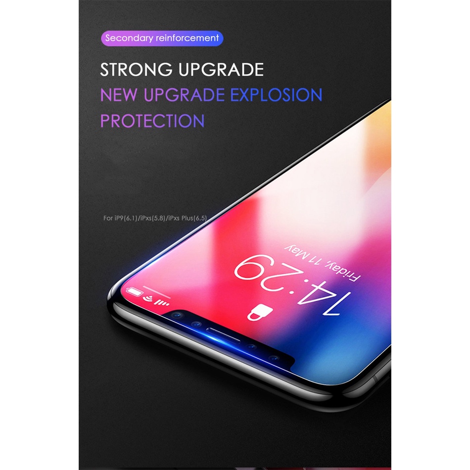 3pcs Pelindung Layar Tempered Glass Untuk Iphone Xr 11 Pro X Xs Max 6 7 8 5 5s 6s Plus Se 12