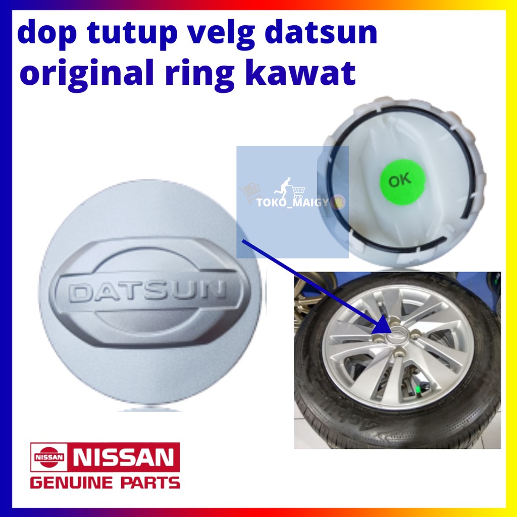 Dop Velg Mobil/ Dop Tutup Roda Datsun Silver/ Tutup Dop Velg Mobil Ring 14/ Velg Mobil Datsun ORI